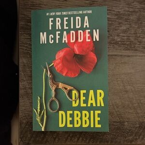 Freida McFadden "Dear Debbie" Paperback Book - Green Cover with Red Poppy